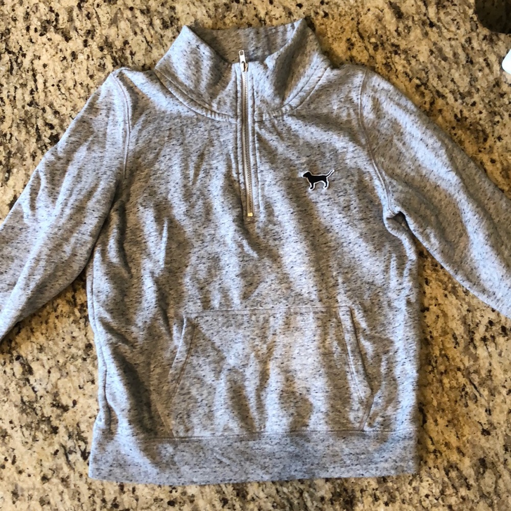 PINK grey half zip